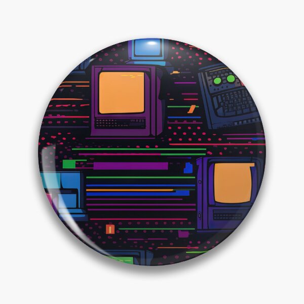 Item preview, 80s and 90s Funky Retro Computer Pattern designed and sold by AeonAcademy.