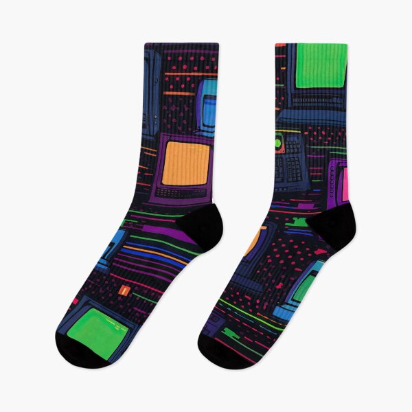 Item preview, 80s and 90s Funky Retro Computer Pattern designed and sold by AeonAcademy.