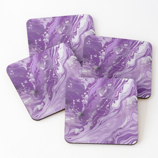 Item preview, Purple & White Marble Symphony #4 designed and sold by BirdsnStuff.