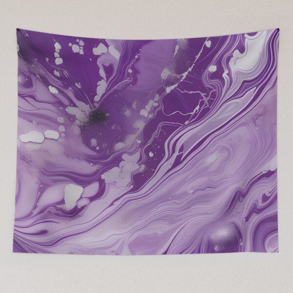 Item preview, Purple & White Marble Symphony #4 designed and sold by BirdsnStuff.