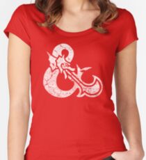 Dungeons&Dragons white ampersend Women's Fitted Scoop T-Shirt