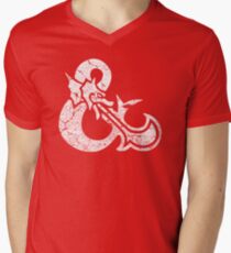 Dungeons&Dragons white ampersend Men's V-Neck T-Shirt