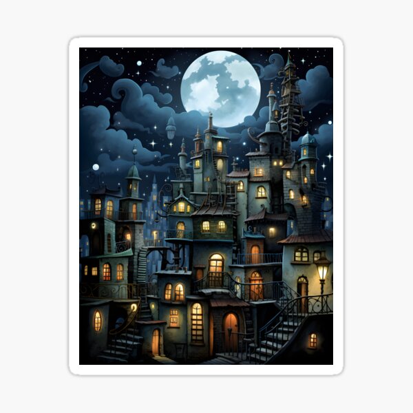 Item preview, Twilight Trance: Surrealist City Dream designed and sold by Shirtastically.