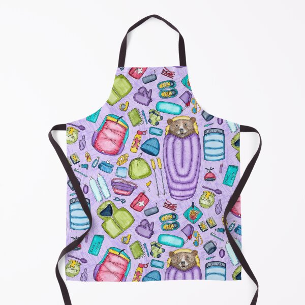 Item preview, Copy of Whimsical Backpacking Bear Gear Spread Tossed on Purple designed and sold by Sockstomistic.