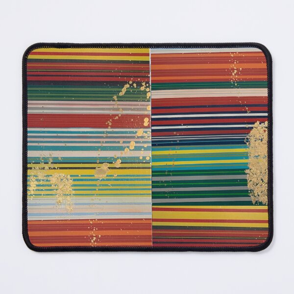 Item preview, Leave A Mark, Multi colored sarape painting with gold leaf, Mexican Blanket  designed and sold by IICents.