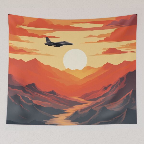 Item preview, Fighter Jet at sunset designed and sold by schamsyy.