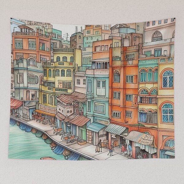 Item preview, Dhaka city drawing designed and sold by ComicsFactory.