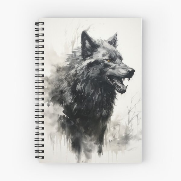 Item preview, Black Wolf Spirit Illustration designed and sold by solrevolver.