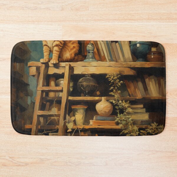 Item preview, Cat on a bookshelf designed and sold by schamsyy.