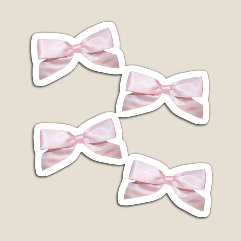 Coquette balletcore pink ribbon bow  Magnet for Sale by Pixiedrop