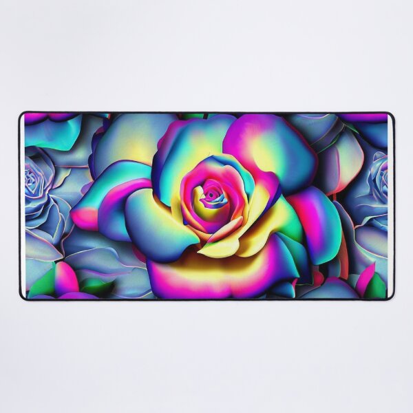 Item preview, Vibrant 3D Roses - Rainbow Color Seamless Pattern designed and sold by ImgntnMonster.