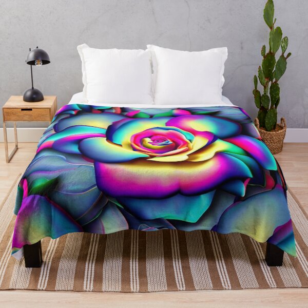 Item preview, Vibrant 3D Roses - Rainbow Color Seamless Pattern designed and sold by ImgntnMonster.