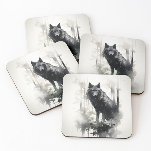 Item preview, Black Wolf Art Illustration designed and sold by solrevolver.
