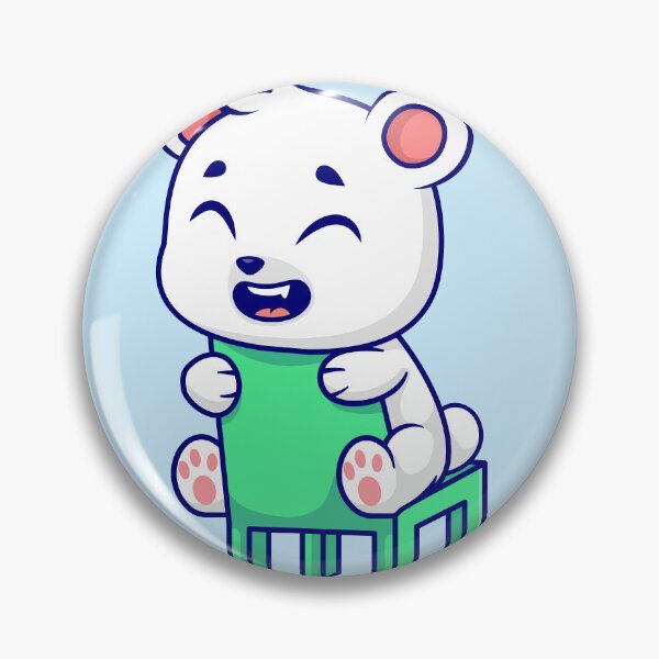 Item preview,  Arctic siting polar bear Adventure: Cute Polar Bear sitting - Cartoon Illustration designed and sold by hjian8219.