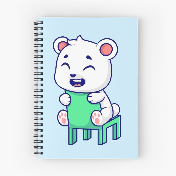 Item preview,  Arctic siting polar bear Adventure: Cute Polar Bear sitting - Cartoon Illustration designed and sold by hjian8219.