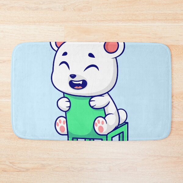 Item preview,  Arctic siting polar bear Adventure: Cute Polar Bear sitting - Cartoon Illustration designed and sold by hjian8219.