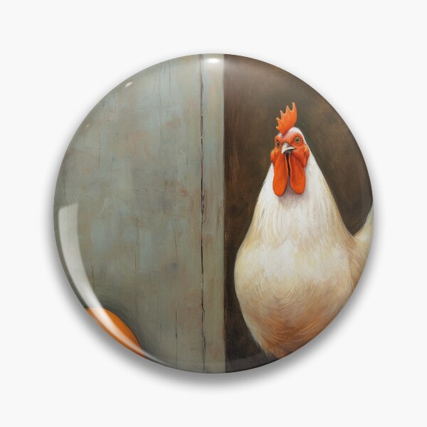 Item preview, White Hen Stands Guard Over Her Egg designed and sold by YoPedro.