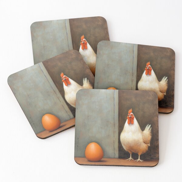 Item preview, White Hen Stands Guard Over Her Egg designed and sold by YoPedro.