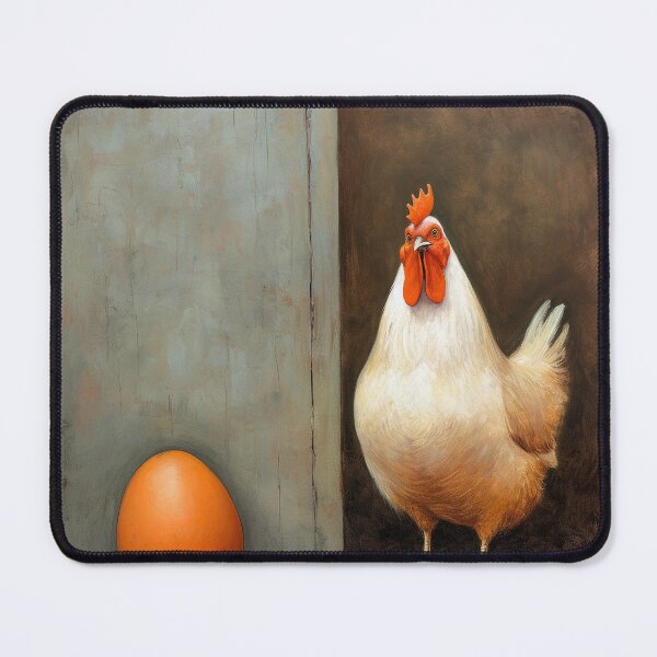 Item preview, White Hen Stands Guard Over Her Egg designed and sold by YoPedro.