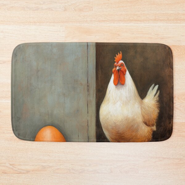 Item preview, White Hen Stands Guard Over Her Egg designed and sold by YoPedro.