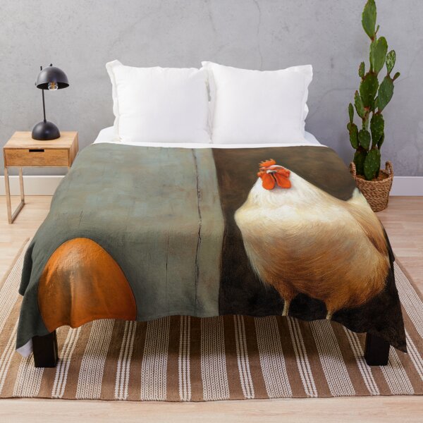 Item preview, White Hen Stands Guard Over Her Egg designed and sold by YoPedro.