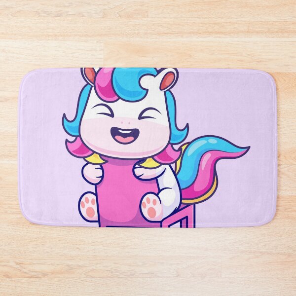 Item preview, Whimsical Unicorn: Cute Unicorn Sitting on a Chair - Cartoon Illustration designed and sold by hjian8219.
