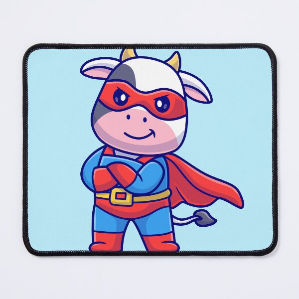 Item preview, "Cow Hero: Cute Cow Superhero - Cartoon Vector Illustration" designed and sold by hjian8219.