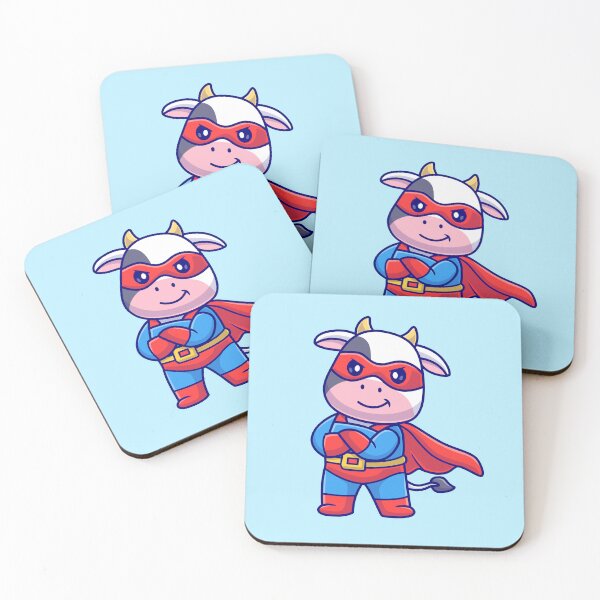 Item preview, "Cow Hero: Cute Cow Superhero - Cartoon Vector Illustration" designed and sold by hjian8219.