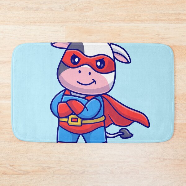 Item preview, "Cow Hero: Cute Cow Superhero - Cartoon Vector Illustration" designed and sold by hjian8219.