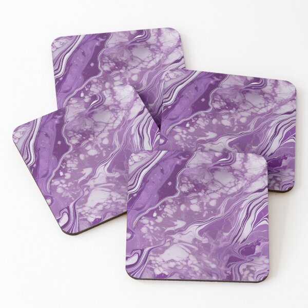 Item preview, Purple & White Marble Symphony #6 designed and sold by BirdsnStuff.