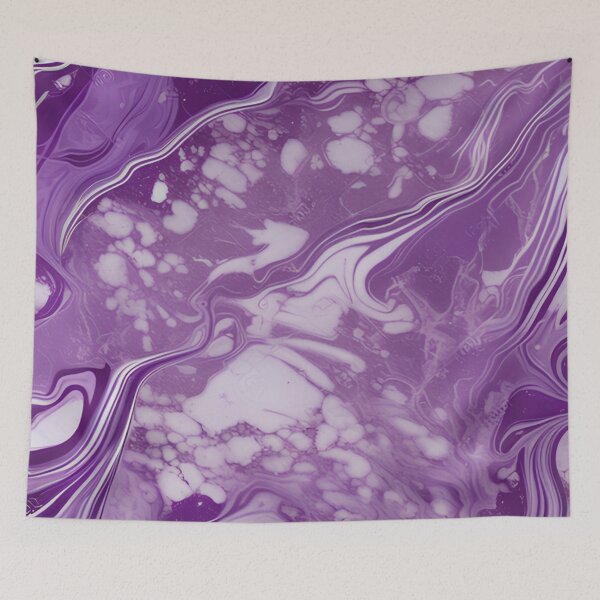 Item preview, Purple & White Marble Symphony #6 designed and sold by BirdsnStuff.
