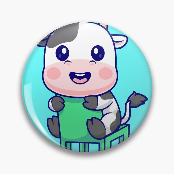 Item preview, Charming Cow: Cute Cow Sitting on a Chair - Cartoon Illustration designed and sold by hjian8219.