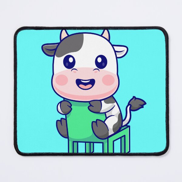 Item preview, Charming Cow: Cute Cow Sitting on a Chair - Cartoon Illustration designed and sold by hjian8219.