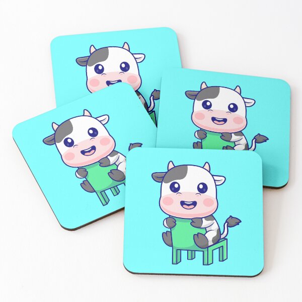 Item preview, Charming Cow: Cute Cow Sitting on a Chair - Cartoon Illustration designed and sold by hjian8219.