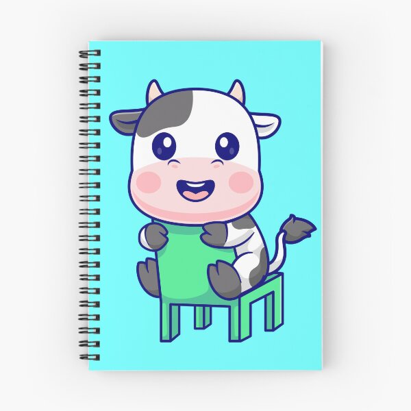Item preview, Charming Cow: Cute Cow Sitting on a Chair - Cartoon Illustration designed and sold by hjian8219.