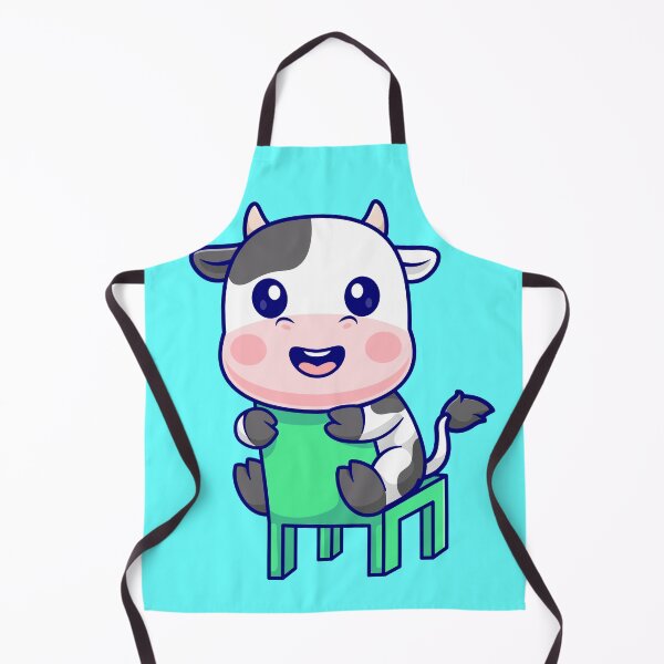 Item preview, Charming Cow: Cute Cow Sitting on a Chair - Cartoon Illustration designed and sold by hjian8219.