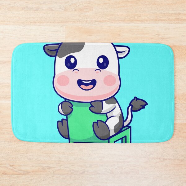 Item preview, Charming Cow: Cute Cow Sitting on a Chair - Cartoon Illustration designed and sold by hjian8219.