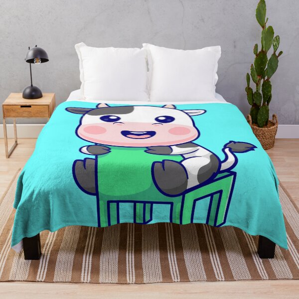 Item preview, Charming Cow: Cute Cow Sitting on a Chair - Cartoon Illustration designed and sold by hjian8219.