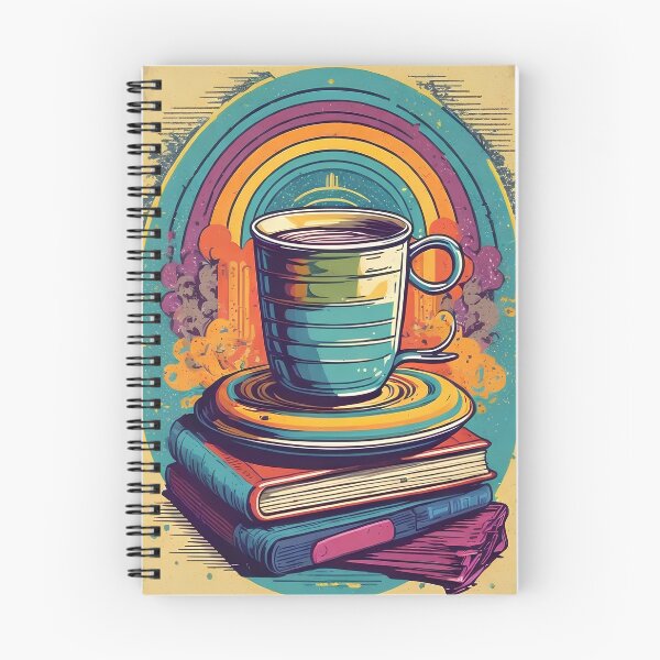 Item preview, Rainbow books and coffee designed and sold by Rislam.