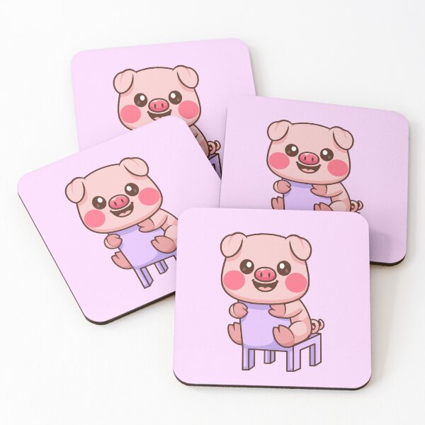 Item preview, Playful Piglet: Cute Pig Sitting on a Chair - Cartoon Illustration designed and sold by hjian8219.