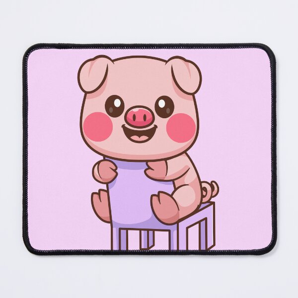 Item preview, Playful Piglet: Cute Pig Sitting on a Chair - Cartoon Illustration designed and sold by hjian8219.