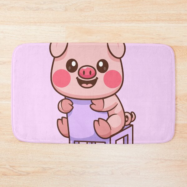 Item preview, Playful Piglet: Cute Pig Sitting on a Chair - Cartoon Illustration designed and sold by hjian8219.