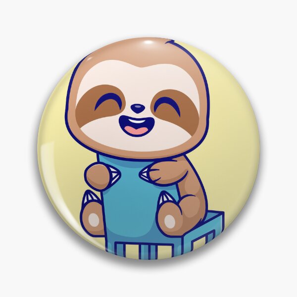 Item preview, Adorable Sloth: Cute Sloth Sitting on a Chair - Cartoon Illustration designed and sold by hjian8219.