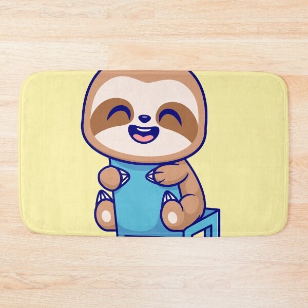 Item preview, Adorable Sloth: Cute Sloth Sitting on a Chair - Cartoon Illustration designed and sold by hjian8219.