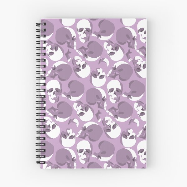 Item preview, pastel purple skull skeleton pattern  designed and sold by Gossip Rag.