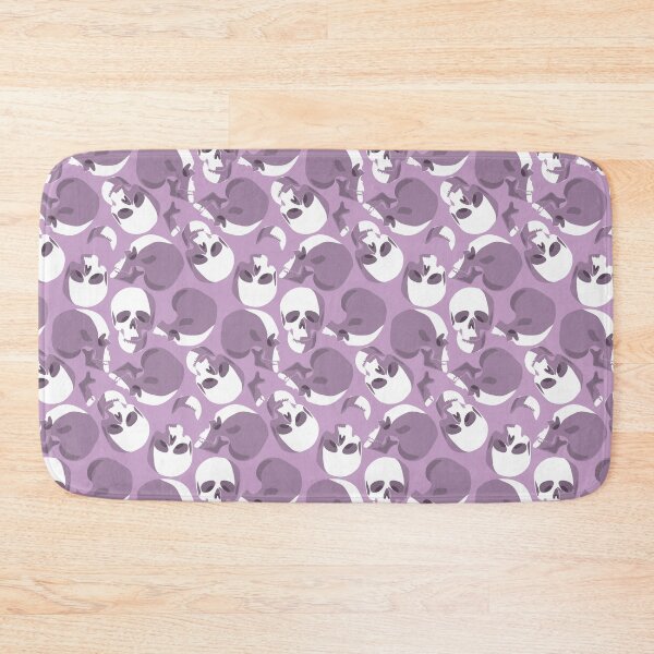 Item preview, pastel purple skull skeleton pattern  designed and sold by Gossip Rag.