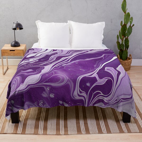 Item preview, Purple & White Marble Symphony #7 designed and sold by BirdsnStuff.