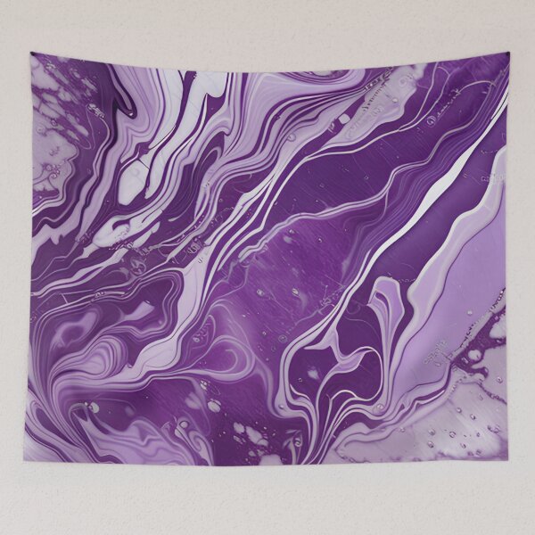 Item preview, Purple & White Marble Symphony #7 designed and sold by BirdsnStuff.