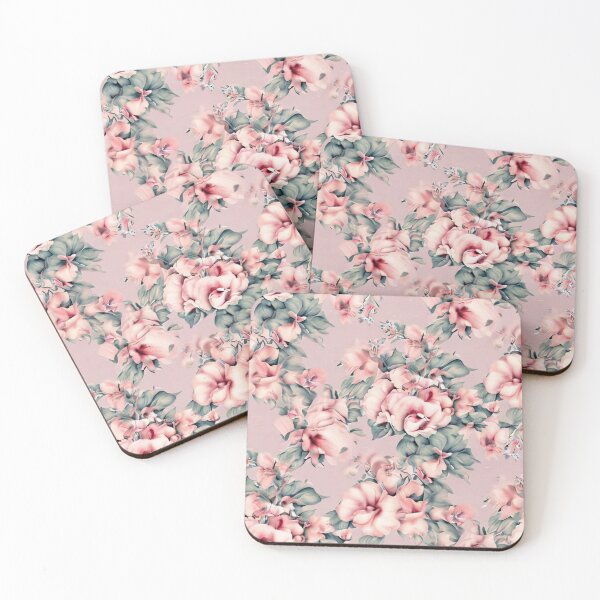 Item preview,  floral print pink flowers designed and sold by karastratton.