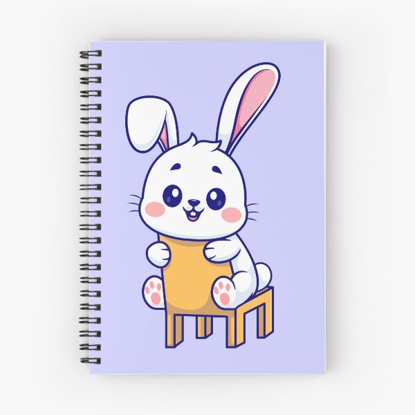 Item preview, Bunny Bliss: Cute Rabbit Sitting on a Chair - Cartoon Illustration designed and sold by hjian8219.